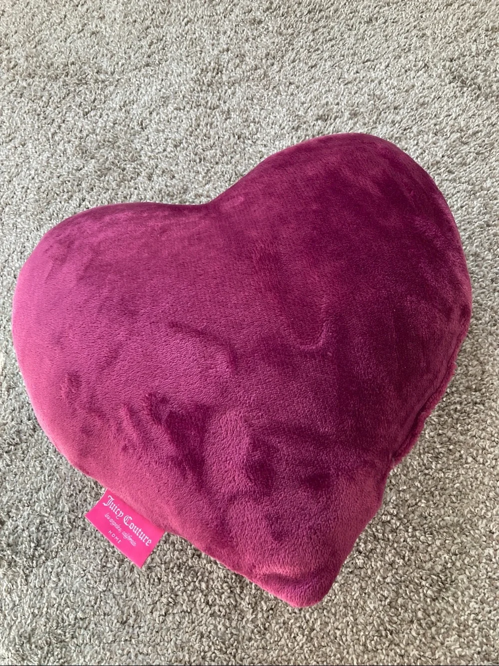 Juicy Couture Plush Heart Shaped Throw Pillow Leopard print